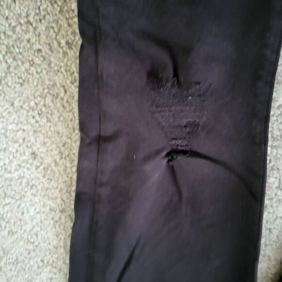 American Eagle Size 2 Jegging Super Stretch‎ X Jeans Medium Black Distressed - Picture 8 of 11
